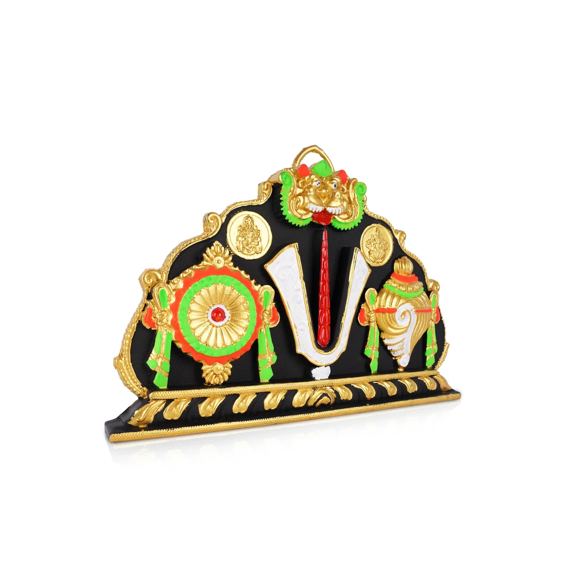 Shankh Chakra Namam Design Wall Hanging - 13 X 19 Inches | Wall Hanger/ Plastic Wall Decoration For Home Decor - Image 2