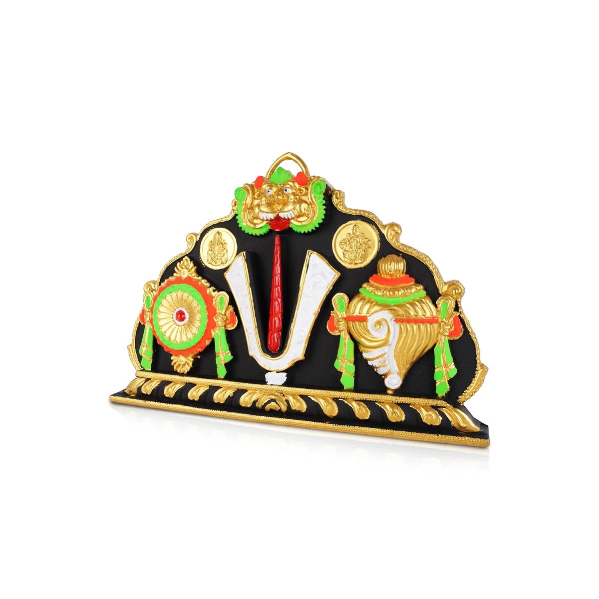 Shankh Chakra Namam Design Wall Hanging - 13 X 19 Inches | Wall Hanger/ Plastic Wall Decoration For Home Decor - Image 3