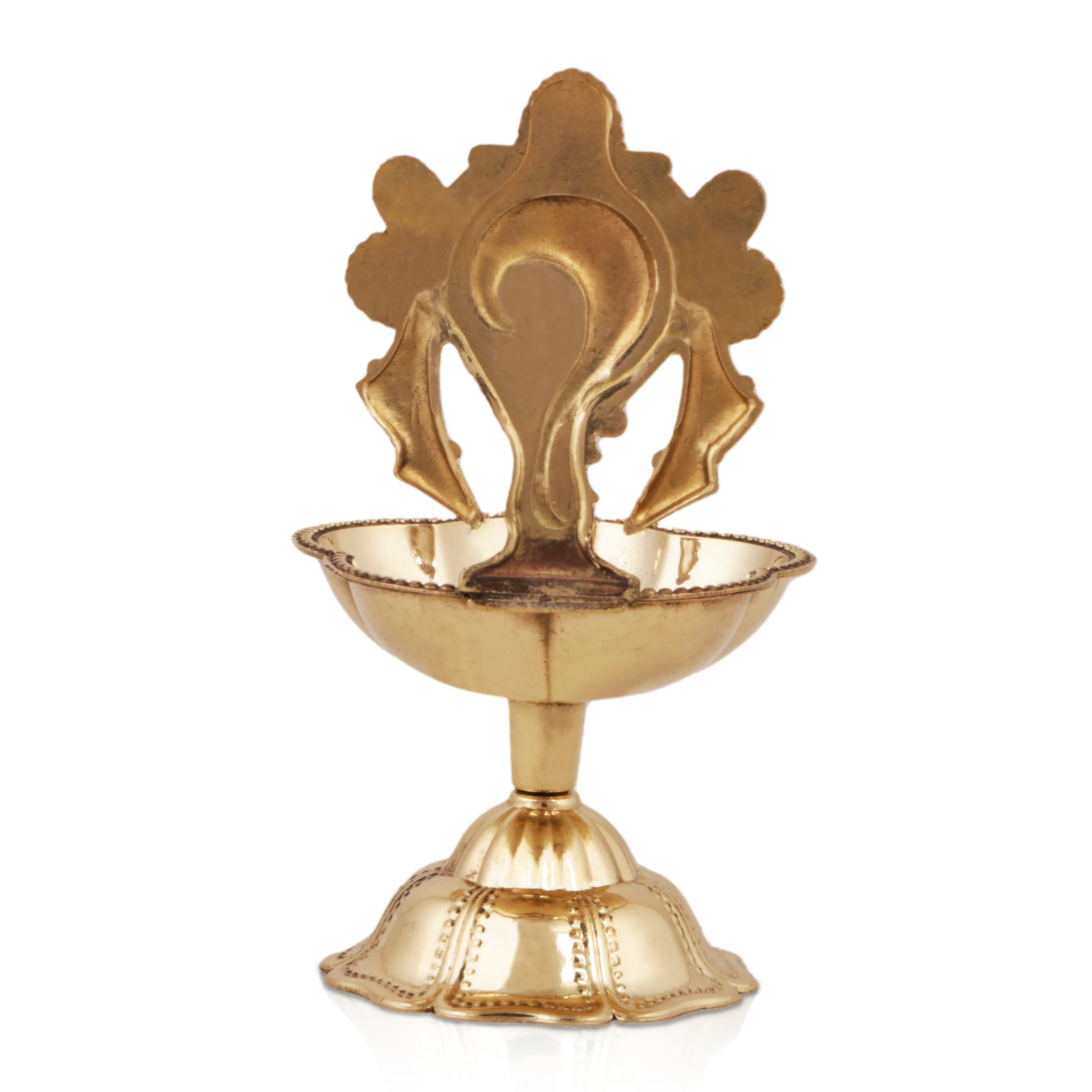 Shankh Diya - 4.5 Inches | Brass Deep/ Shank Lamp/ Brass Vilakku for Pooja - Image 6