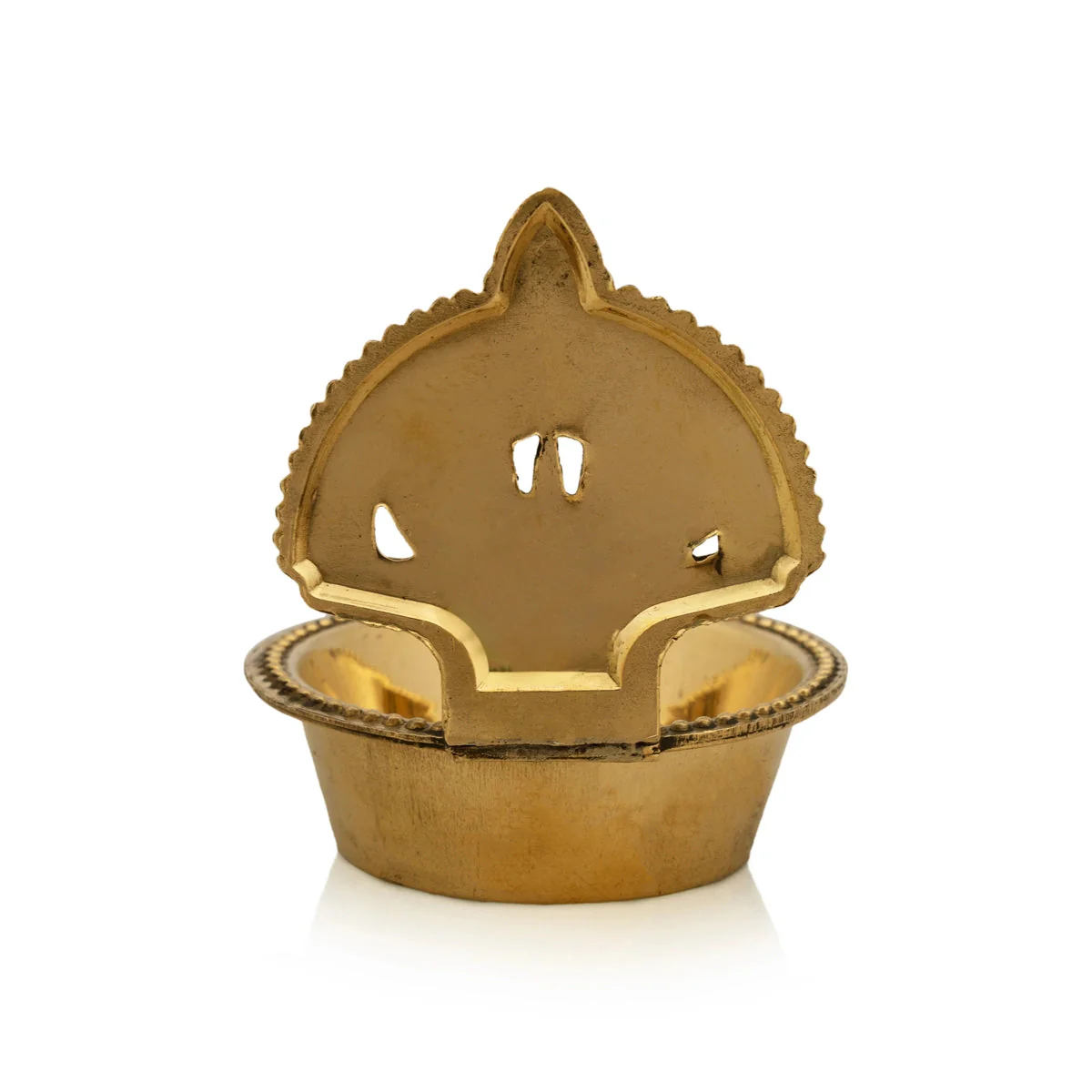 Shanku Chakra Namam Design Deepam - 2.25 X 2 Inches | Brass Lamp/ Brass Diya/ Brass Vilakku For Vishnu Pooja - Image 5