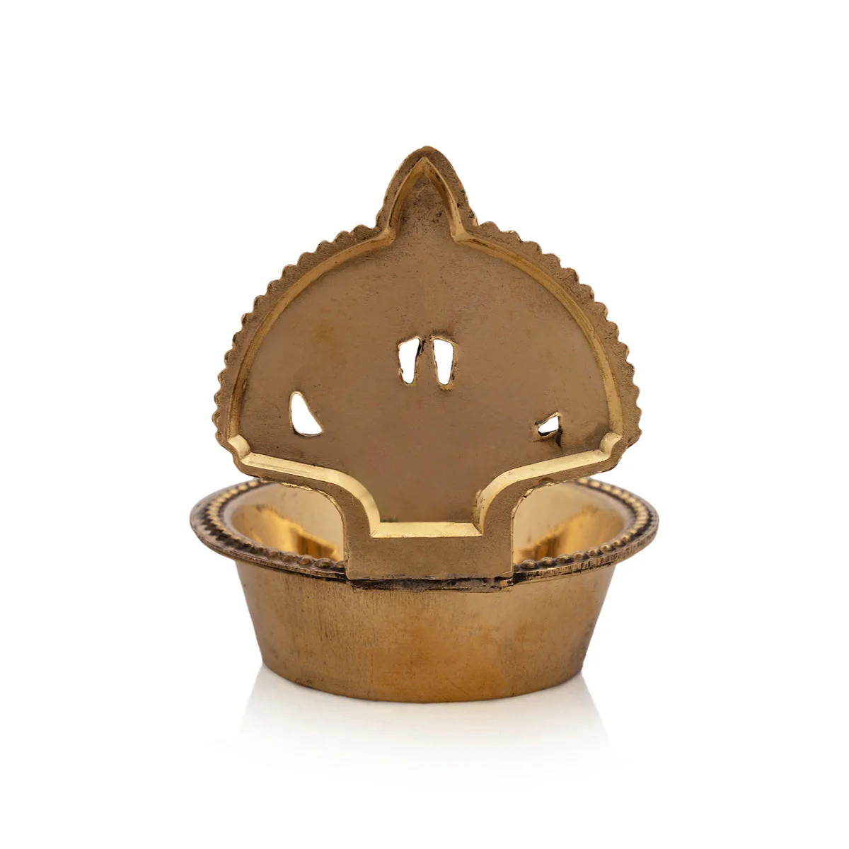 Shanku Chakra Namam Design Deepam - 3 X 2.5 Inches | Vishnu Vilakku/ Brass Lamp For Pooja And Temple - Image 5