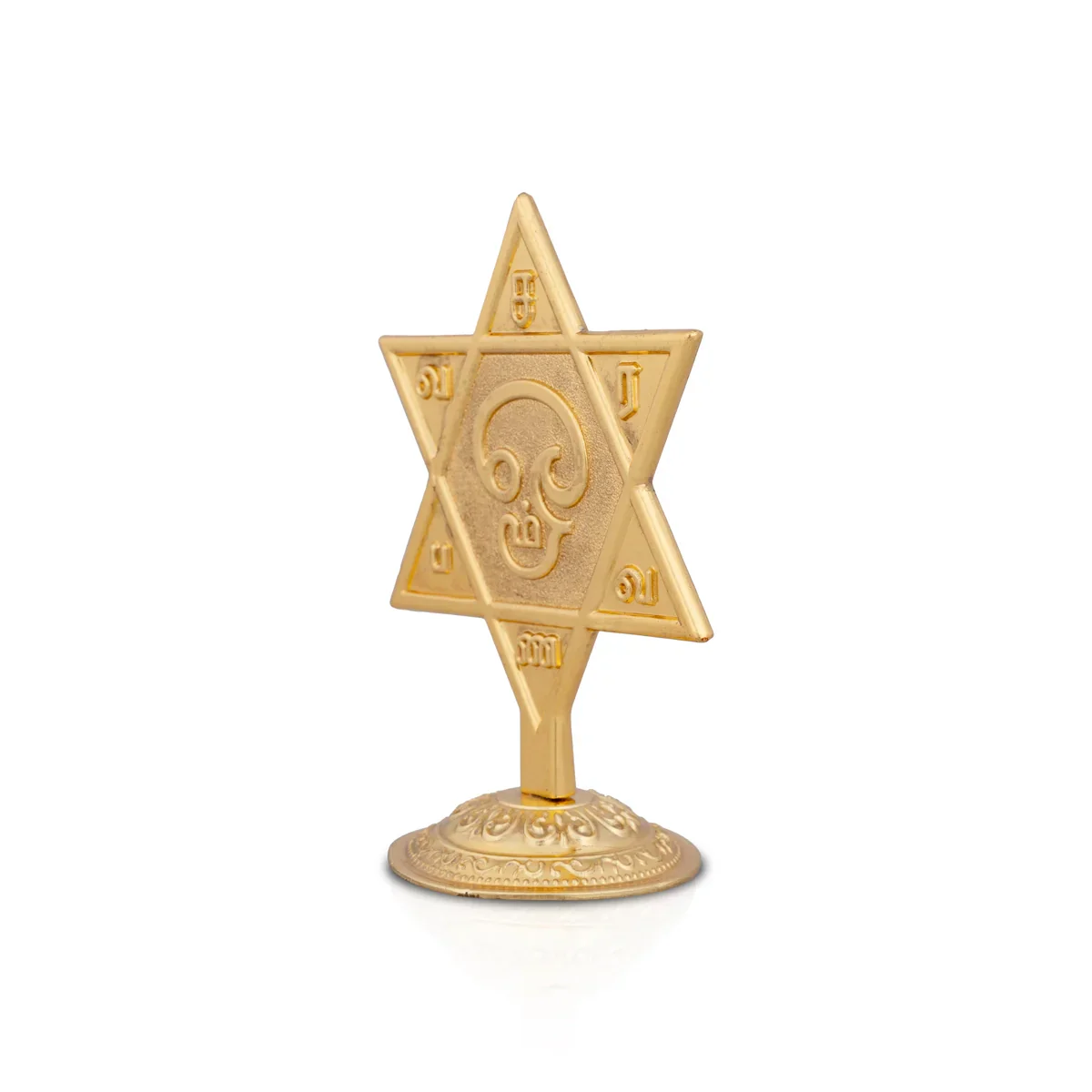 Shanmuga Sadacharam - 4 x 2.5 Inches | Zinc Murugan Saravana Vel/ Om Saravana Bhava Yantram Stand for Pooja - Image 2