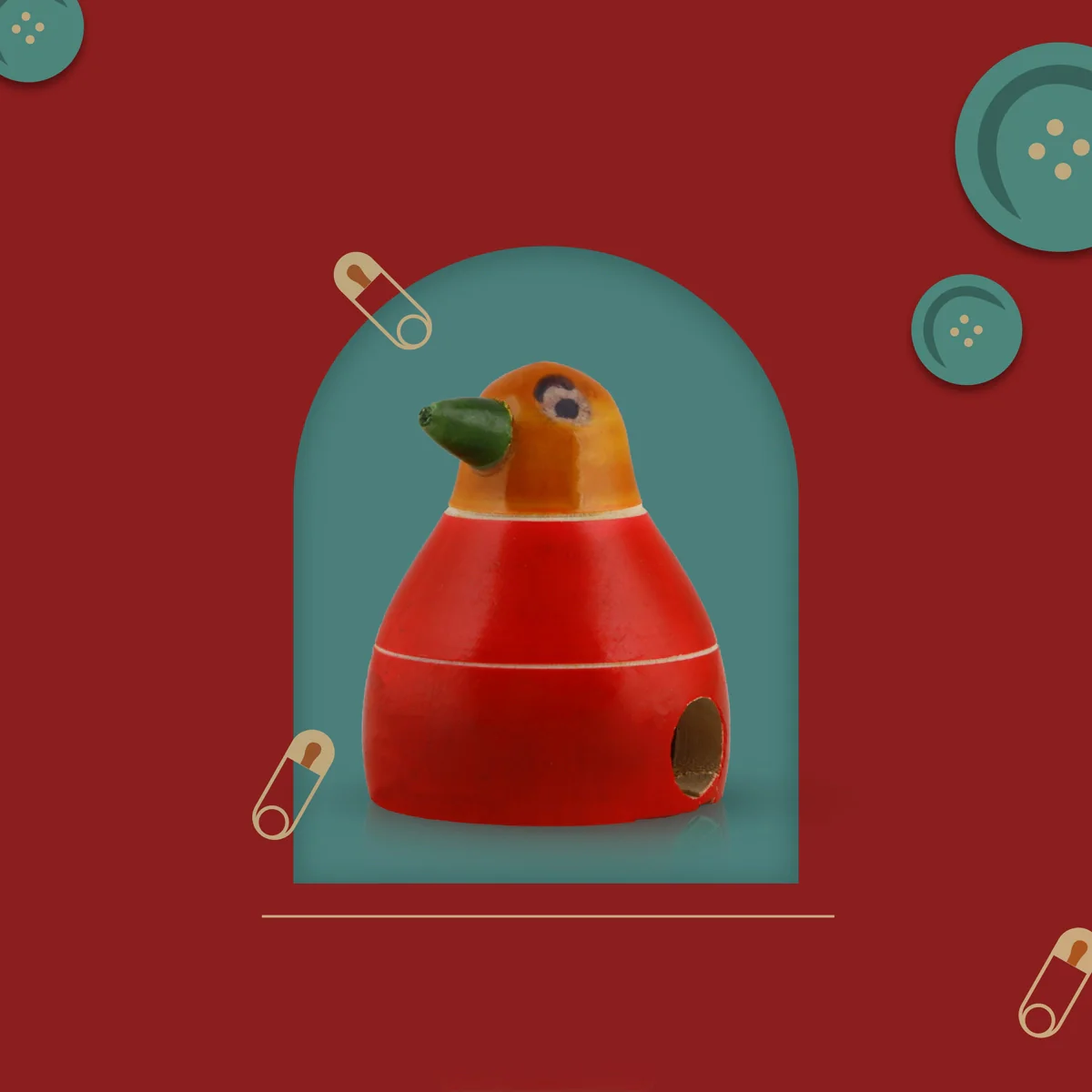 Sharpner - 2 x 1.5 Inches | Wooden Sharpner/ Bird Design Sharpner for Kids - Image 4