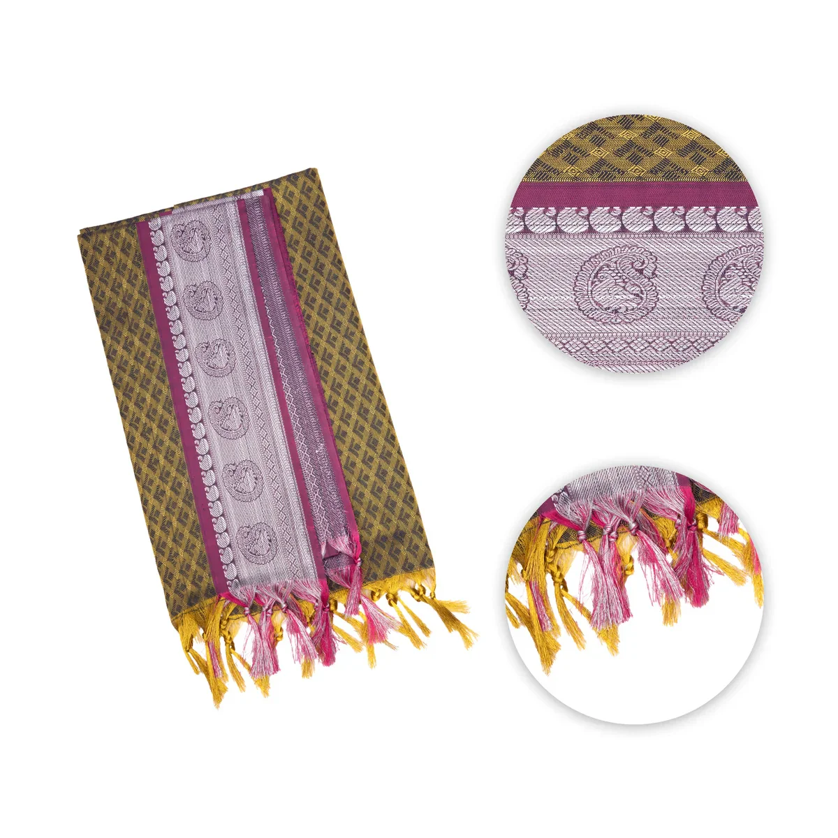 Shawl - 2.25 Mtrs | Kalpana Ponnadai Shawl/ Angavastra for Men - Image 7
