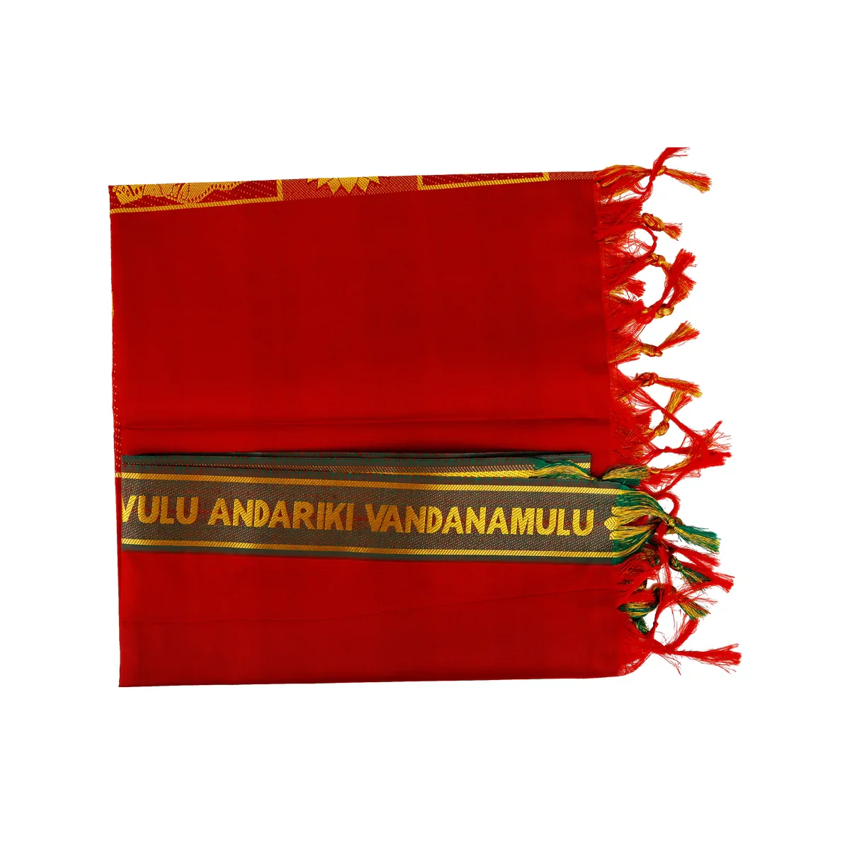 Shawl - 32 x 54 Inches | Sangeetha Mummorthigal Design Angavastra/ Ponnadai Jari Shawl for Men - Image 3