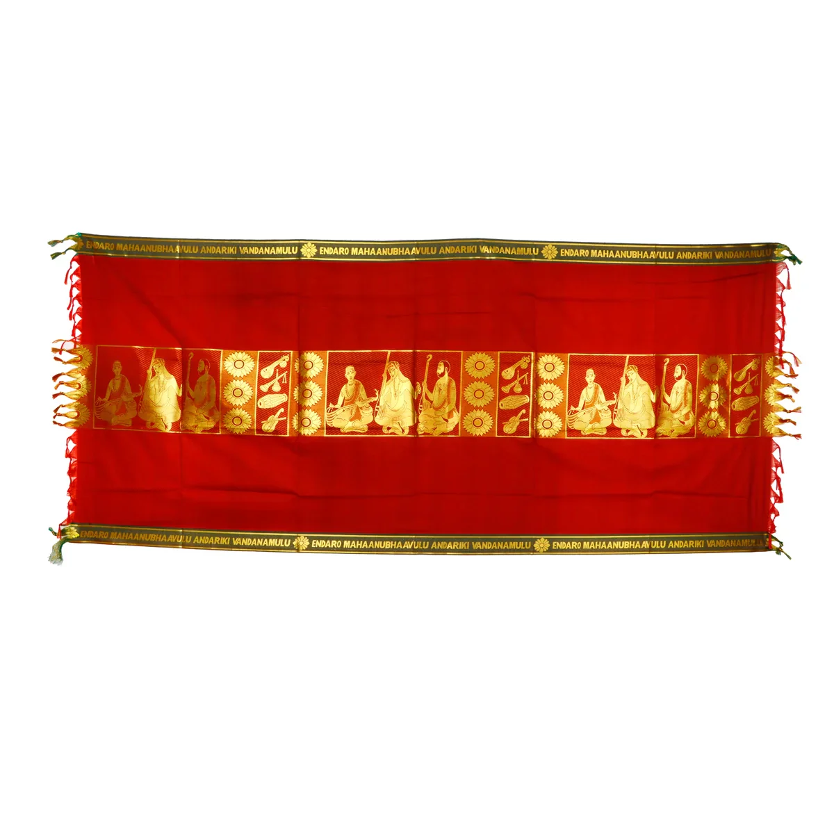 Shawl - 32 x 54 Inches | Sangeetha Mummorthigal Design Angavastra/ Ponnadai Jari Shawl for Men - Image 5