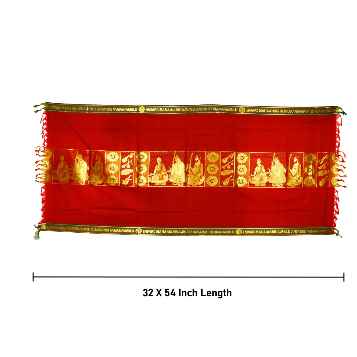 Shawl - 32 x 54 Inches | Sangeetha Mummorthigal Design Angavastra/ Ponnadai Jari Shawl for Men - Image 6