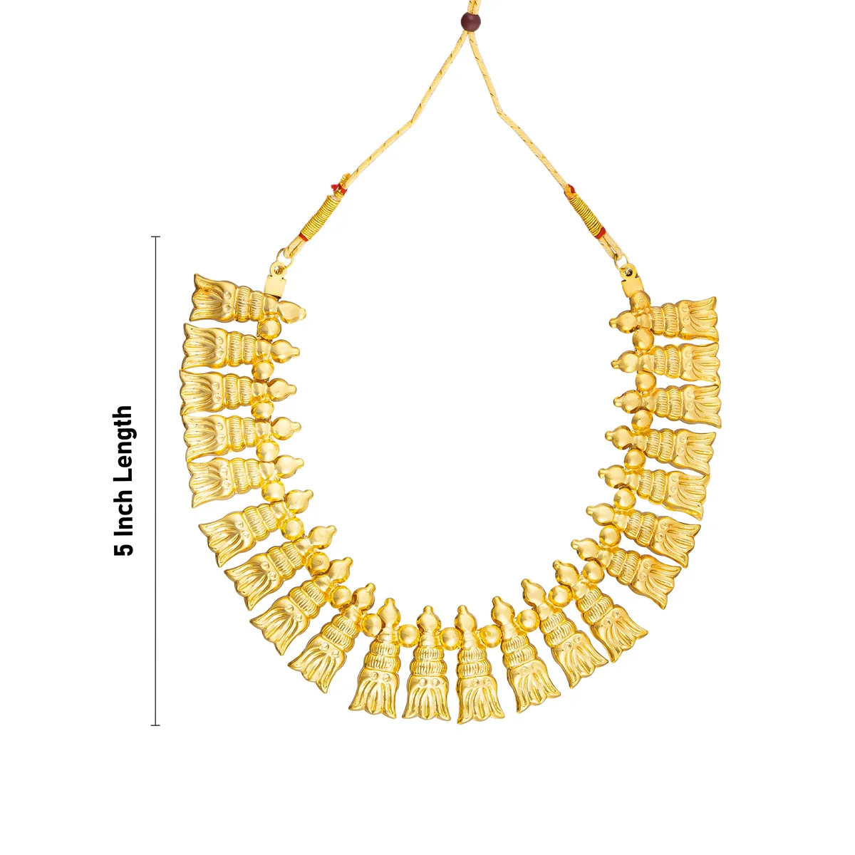 Shenbaga Poo Haram - 5 x 7 Inches | Artificial Jewellery/ Gold Polish Jewelry for Women - Image 2