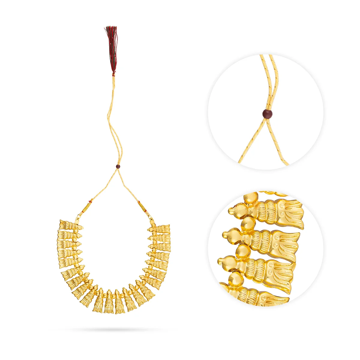 Shenbaga Poo Haram - 5 x 7 Inches | Artificial Jewellery/ Gold Polish Jewelry for Women - Image 3