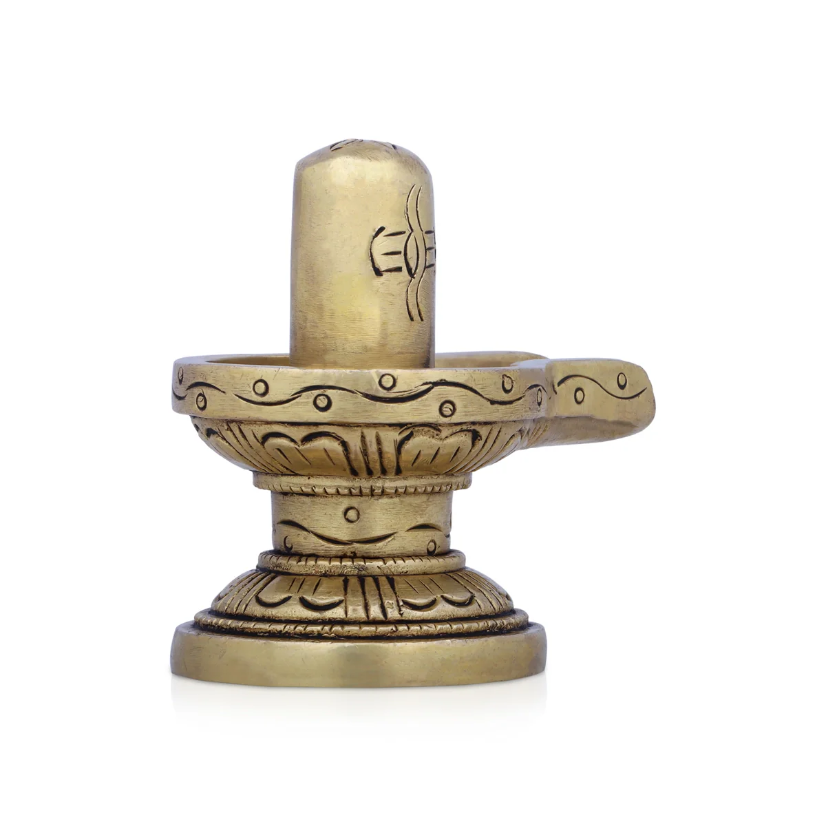 Shiv Ling Murti - 2.5 x 3 Inches | Antique Brass Idol/ Shiva Lingam Statue for Pooja/ 320 Gms Approx - Image 4
