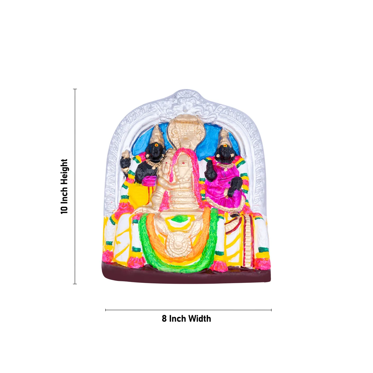 Shiv Pancha Bootha Sthalam Paper Mache Golu Bommai Pair - 10 X 8 Inches | Giri Golu Doll/ Navaratri Gombe - Image 7