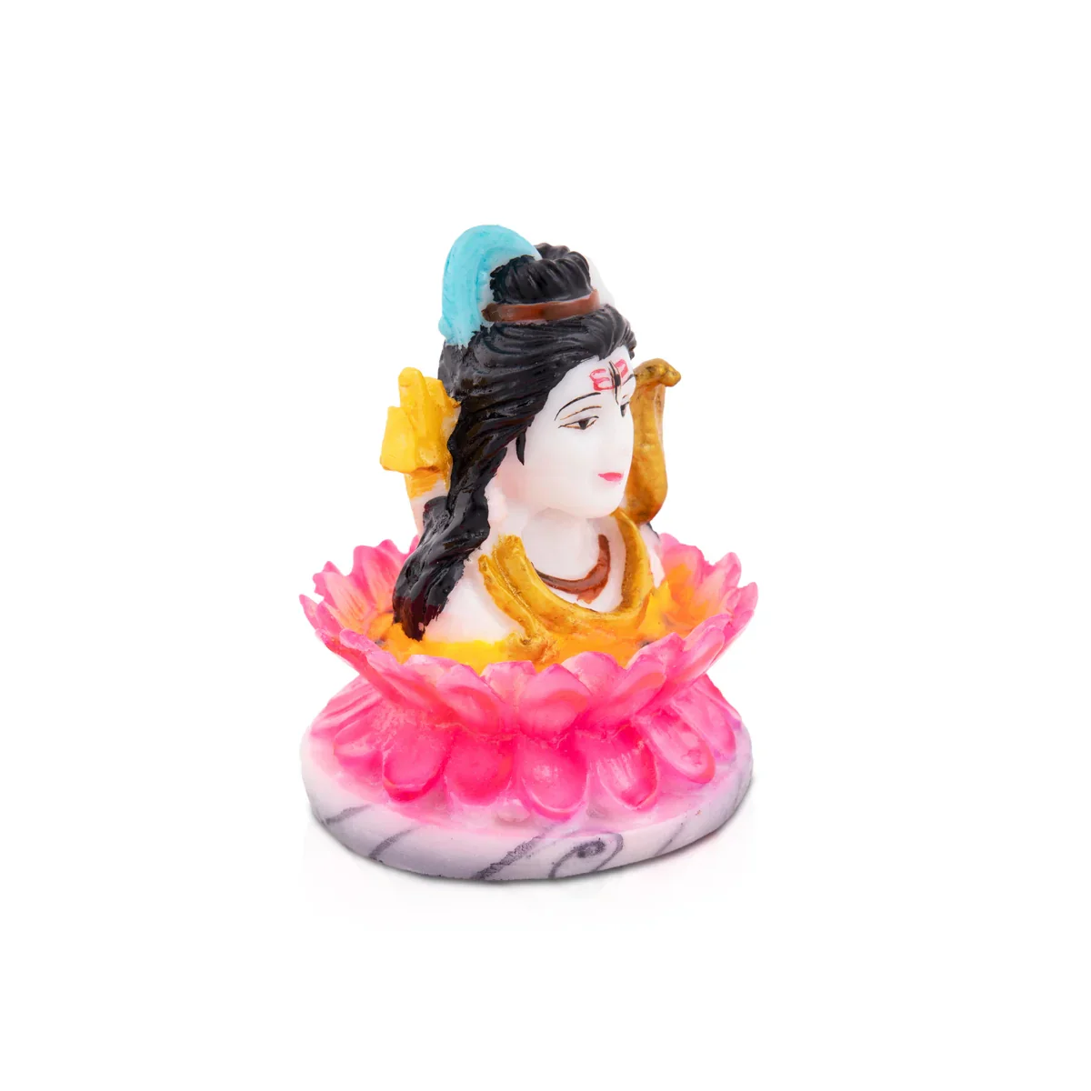 Shiva Bust - 4 x 3 Inches | Adiyogi Idol/ Marble Dust Shivan Statue for Pooja - Image 3
