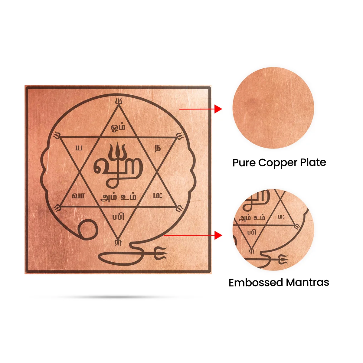 Siva Panchatcharam - 3 x 3 Inches | Tamil/ Shiva Panchatcharam/ Copper Yantra for Pooja - Image 3