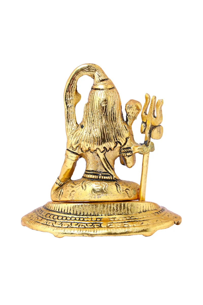 Shiva Statue - 4.5 x 4.5 Inches | Shiv Murti/ Aluminium Shivan Idol for Pooja/ 220 Gms Approx - Image 3
