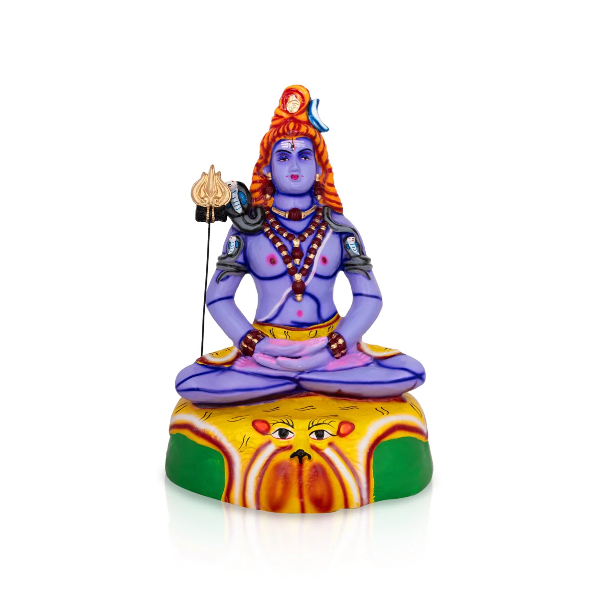 Shiva Statue Paper Mache Golu Bommai - 18 X 11 Inches | Giri Golu Doll/ Navaratri Gombe/ Navratri Decor - Image 2