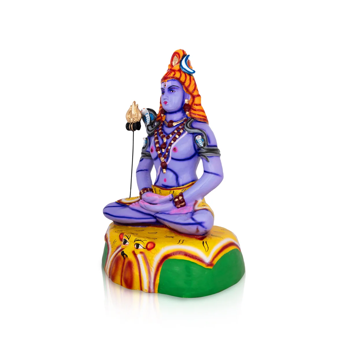 Shiva Statue Paper Mache Golu Bommai - 18 X 11 Inches | Giri Golu Doll/ Navaratri Gombe/ Navratri Decor - Image 3