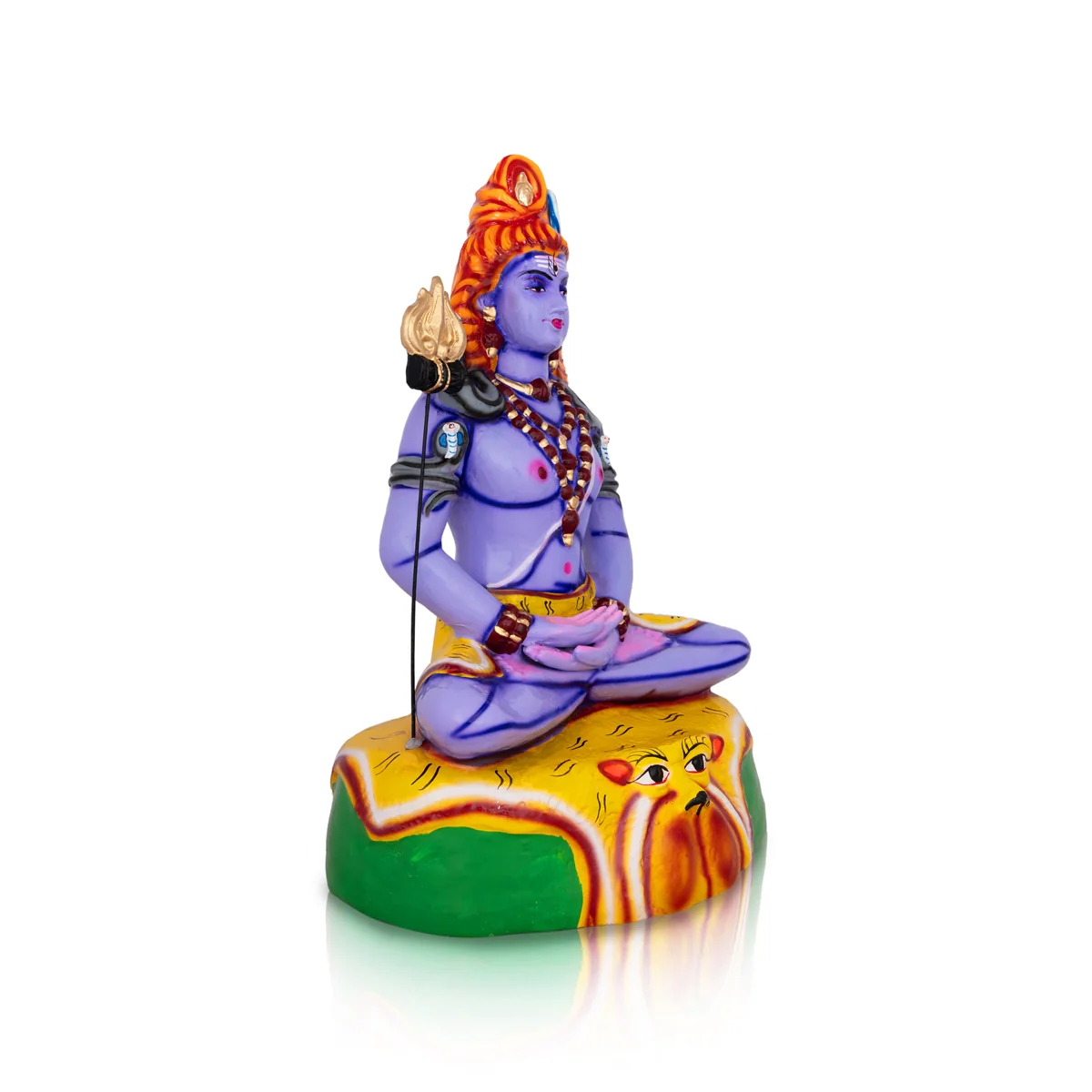 Shiva Statue Paper Mache Golu Bommai - 18 X 11 Inches | Giri Golu Doll/ Navaratri Gombe/ Navratri Decor - Image 4