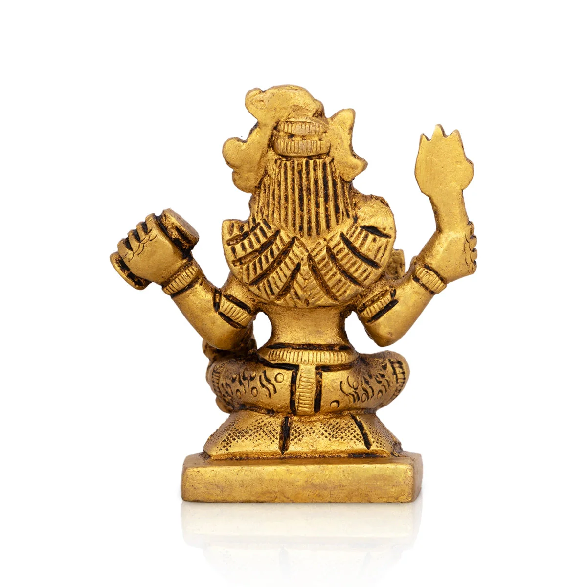 Shiva Statue Standing On Base - 2.75 x 2 Inches | Antique Brass Idol/ Shiv Idol for Pooja - Image 4