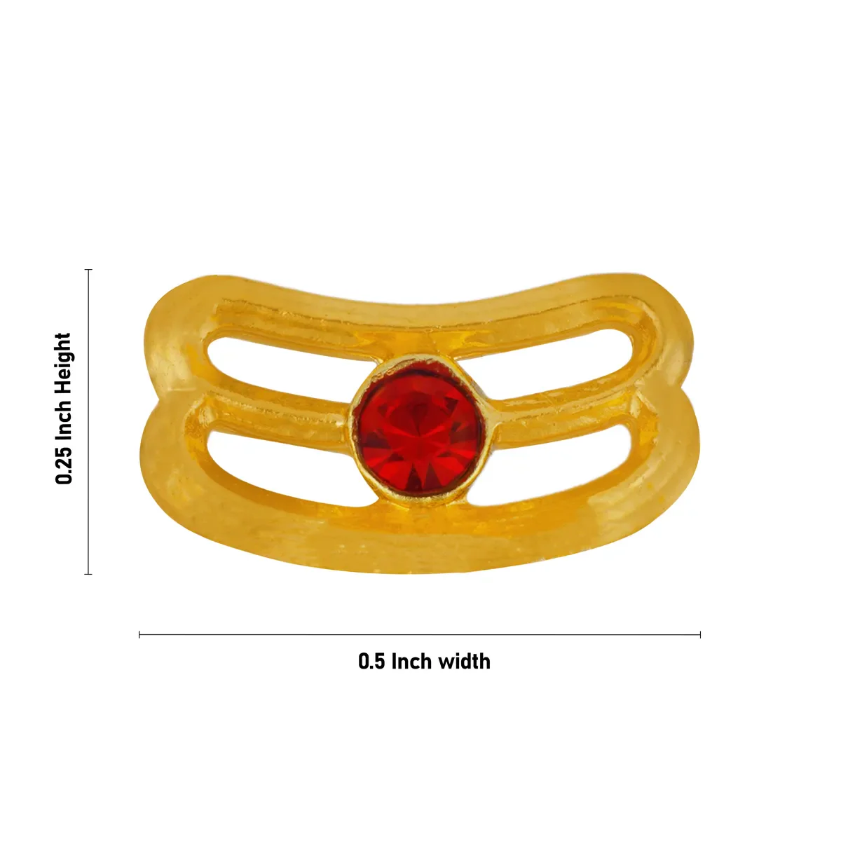 Shiva Vibuthi Pattai - 0.25 x 0.5 Inch | Gold Polish Thiruneer Pattai/ Tripundra Tilak/ Vibhuti Pattai for Deity - Image 2