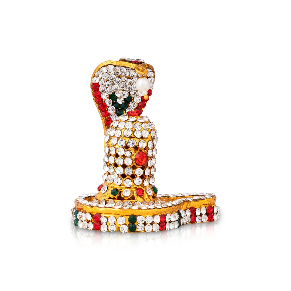 Shiv Ling Murti With Nagam- 2.75 x 2.25 Inch | Multicolour Stone Shiva Lingam Statue/ Shiv Ling Idol For Pooja - Image 3