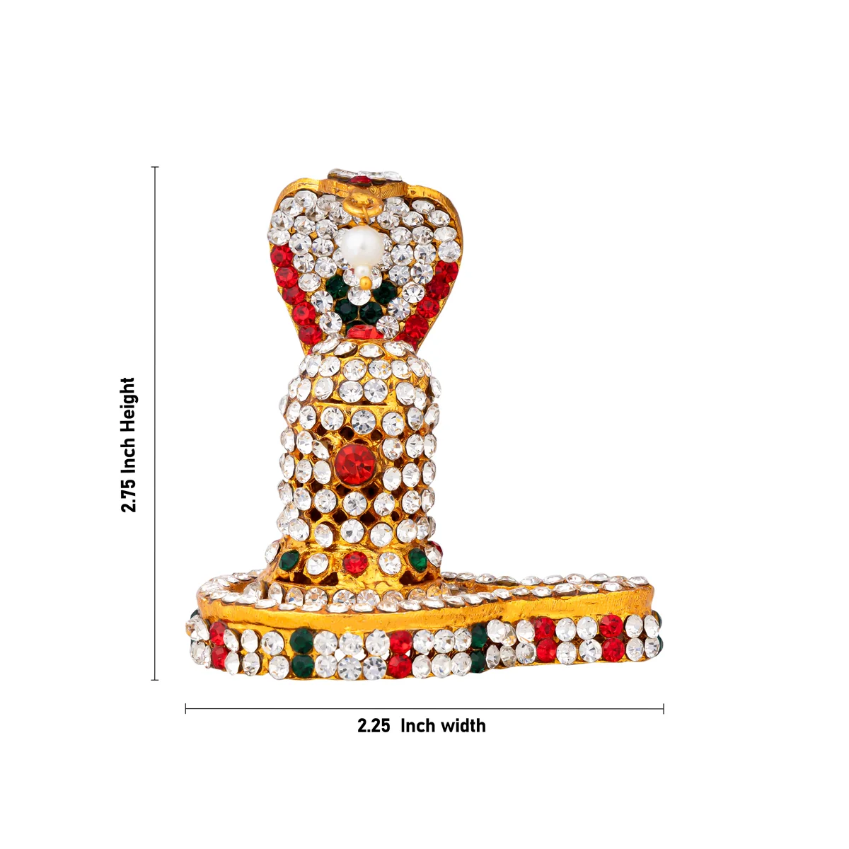 Shiv Ling Murti With Nagam- 2.75 x 2.25 Inch | Multicolour Stone Shiva Lingam Statue/ Shiv Ling Idol For Pooja - Image 4