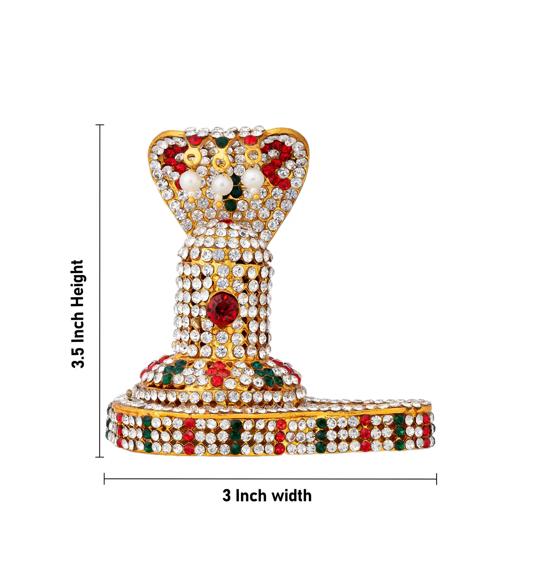 Shiv Ling Murti With Nagam- 3.5 x 3 Inches | Multicolour Stone Shiva Lingam Statue/ Shiv Ling Idol For Pooja - Image 4