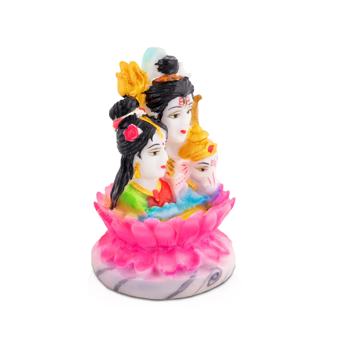 Shivan Family Bust Statue - 4 x 2.25 Inches | Marble Dust Statue/ Shiv Parivar Murti for Pooja - Image 2