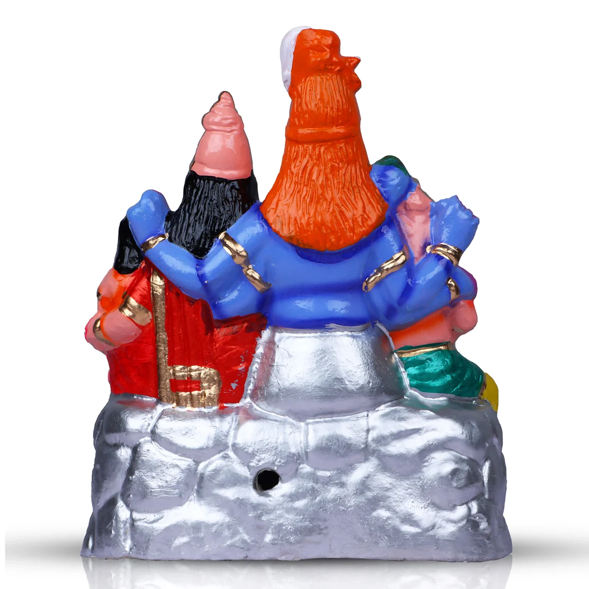 Shivan Family Clay Golu Bommai - 11 x 8 Inches | Giri Golu Doll/ Navaratri Golu Bomma/Gombe/Bommai - Image 2