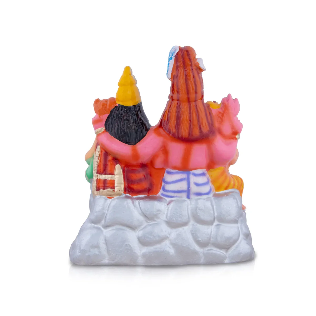 Shivan Family Clay Golu Bommai - 8 x 7 Inches | Giri Golu Doll/ Navaratri Golu Bomma/Gombe/Bommai - Image 4