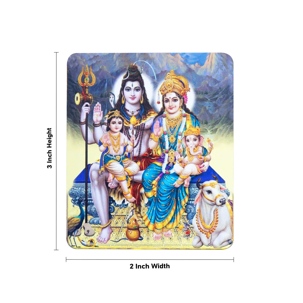 Shivan Family Fridge Magnet - Single Layer - 3 Inch - Image 3