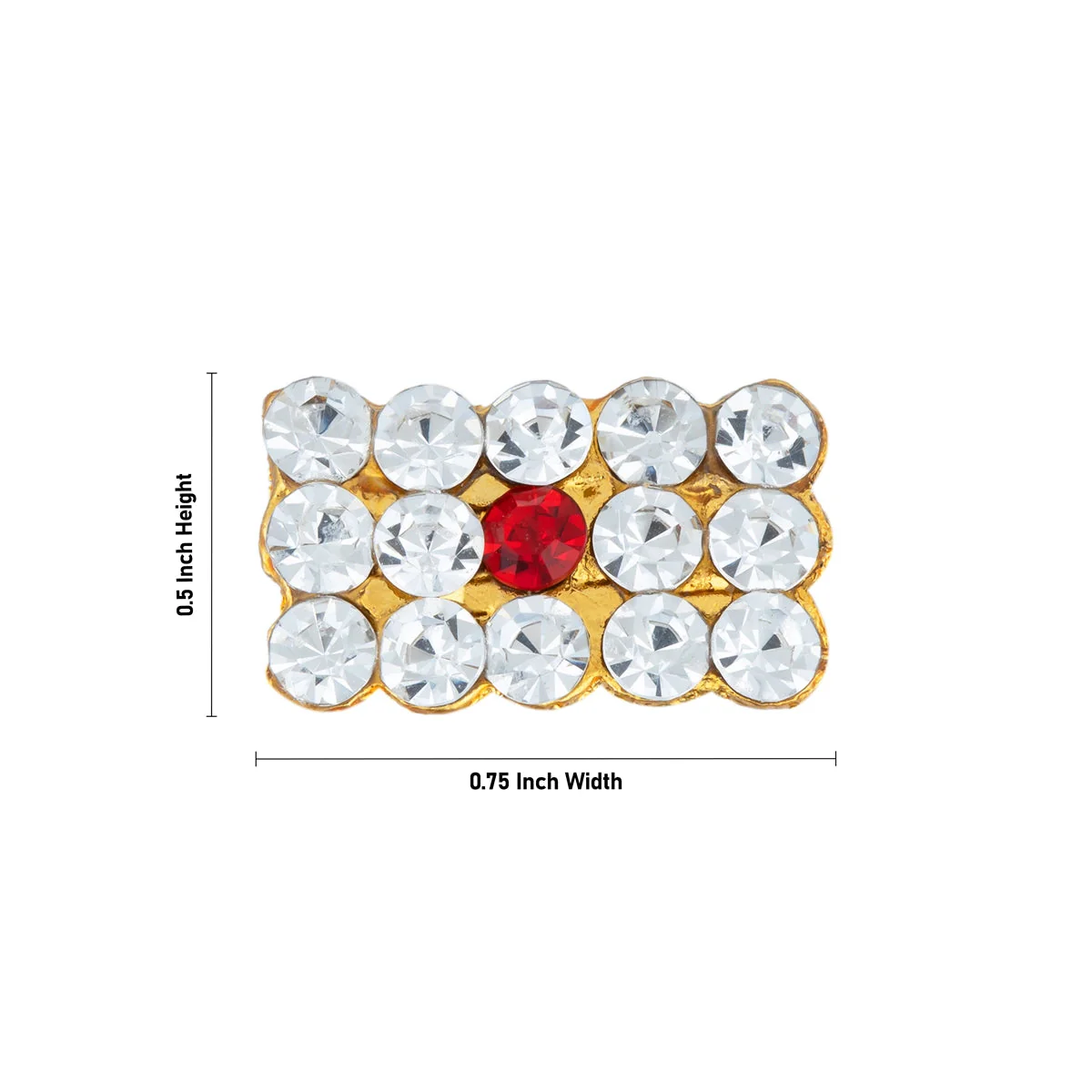 Shivan Vibuthi Pattai - 0.5 x 0.75 Inch | Vibhuti Pattai/ Stone Tripundra Tilak for Deity Decor - Image 4