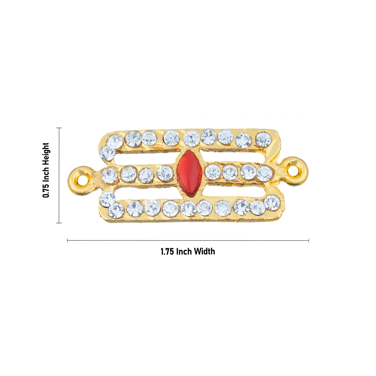 Shivan Vibuthi Pattai - 0.75 x 1.75 Inch | Vibhuti Pattai/ Stone Tripundra Tilak for Deity Decor - Image 2