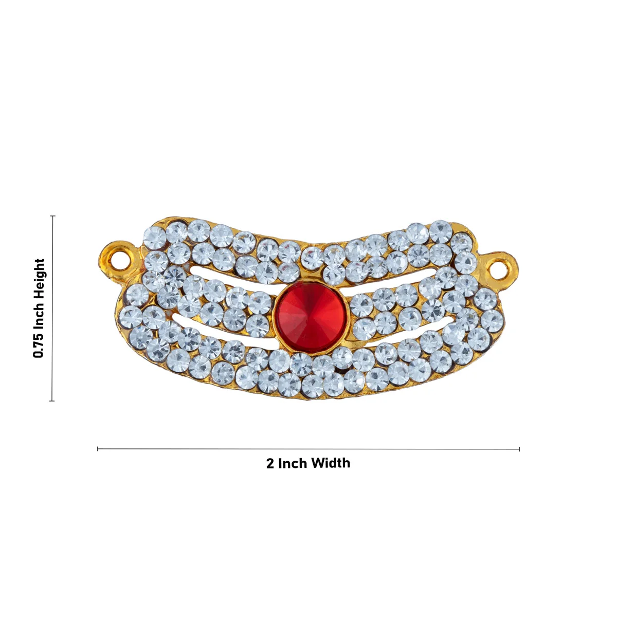 Shivan Vibuthi Pattai - 0.75 x 2 Inches | Vibhuti Pattai/ Stone Tripundra Tilak for Deity Decor - Image 3
