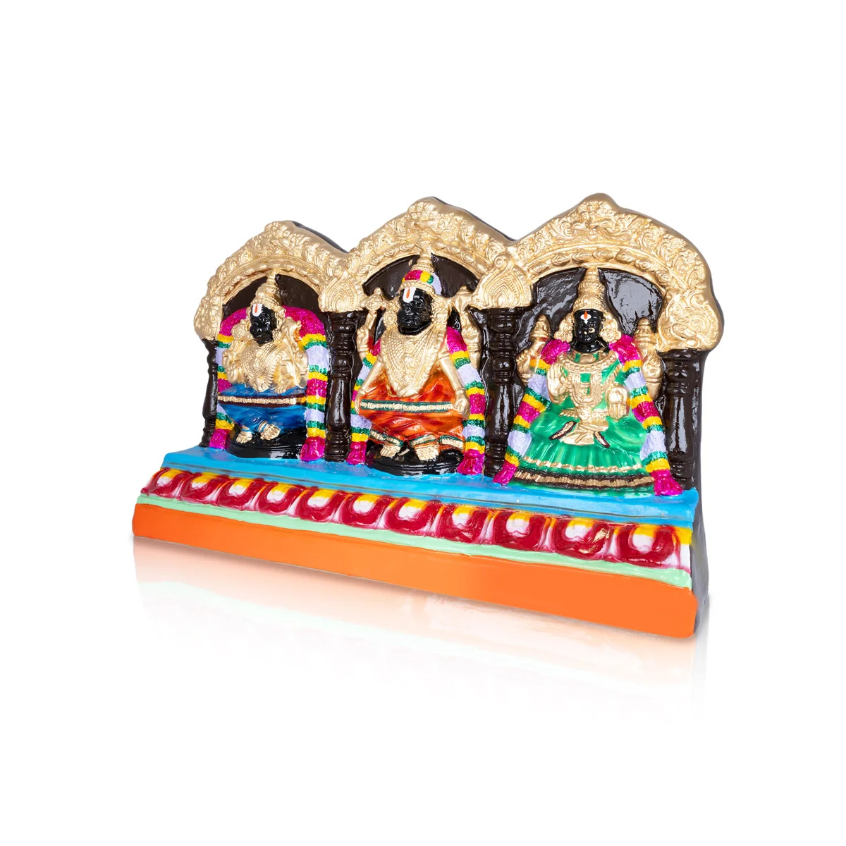 Sholinganallur Lakshmi Narasimha Idol Paper Mache Golu Bommai- 16 X 26 Inch | Navaratri Golu Gombe/Giri Golu Doll - Image 3