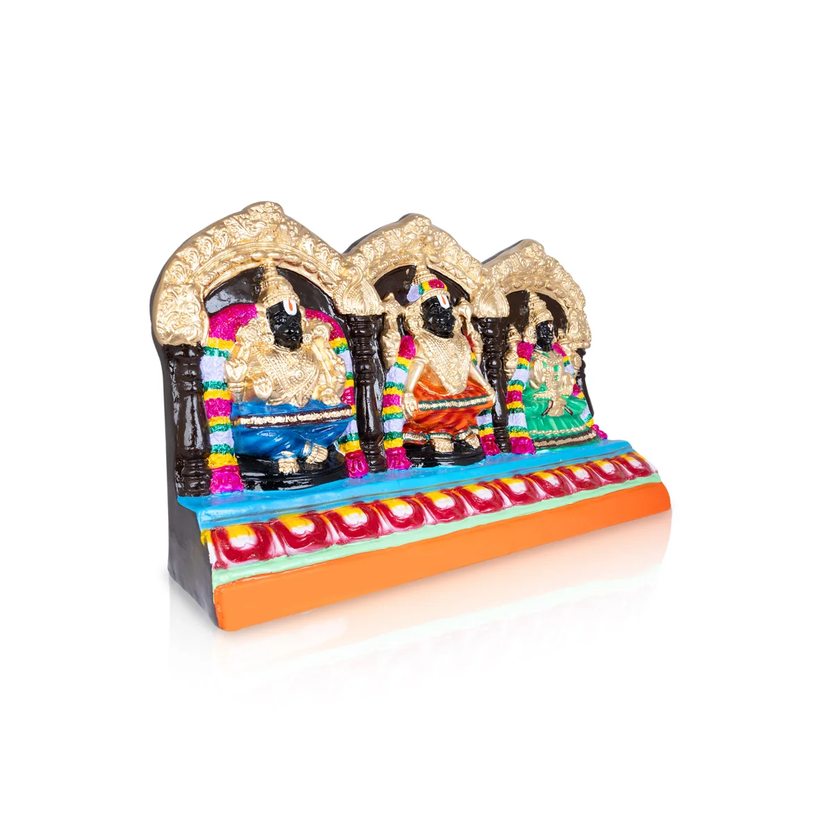 Sholinganallur Lakshmi Narasimha Idol Paper Mache Golu Bommai- 16 X 26 Inch | Navaratri Golu Gombe/Giri Golu Doll - Image 5
