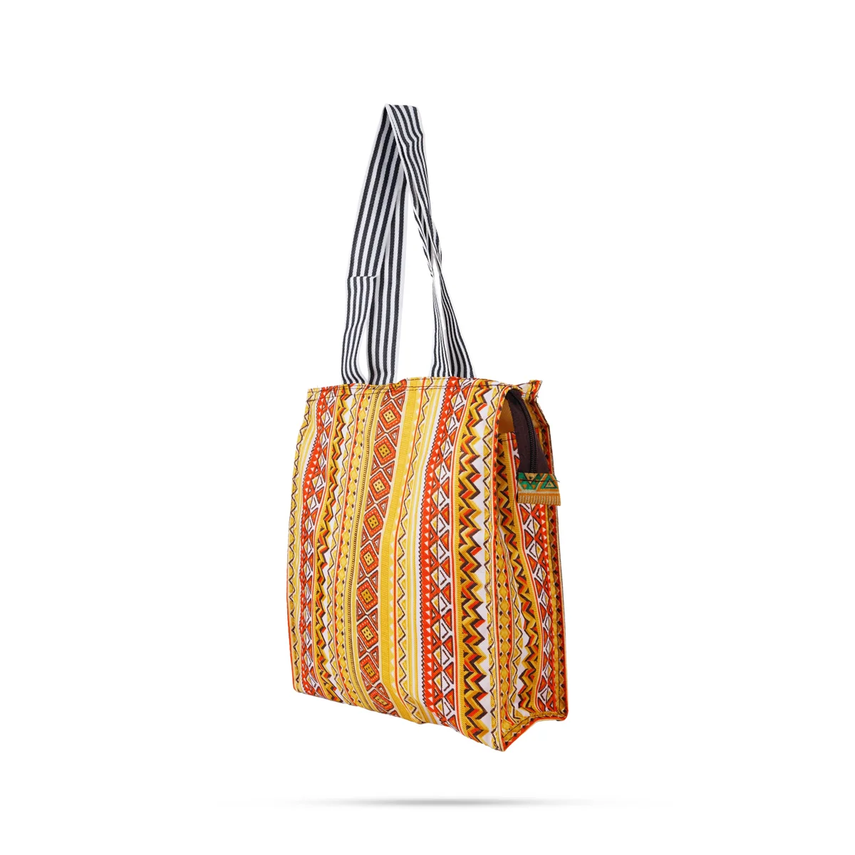 Shopping Bag With Zip - 11 X 10 X 3.5 Inches | Hand Bag/ Gift Bag For Daily Shopping And Return Gifts