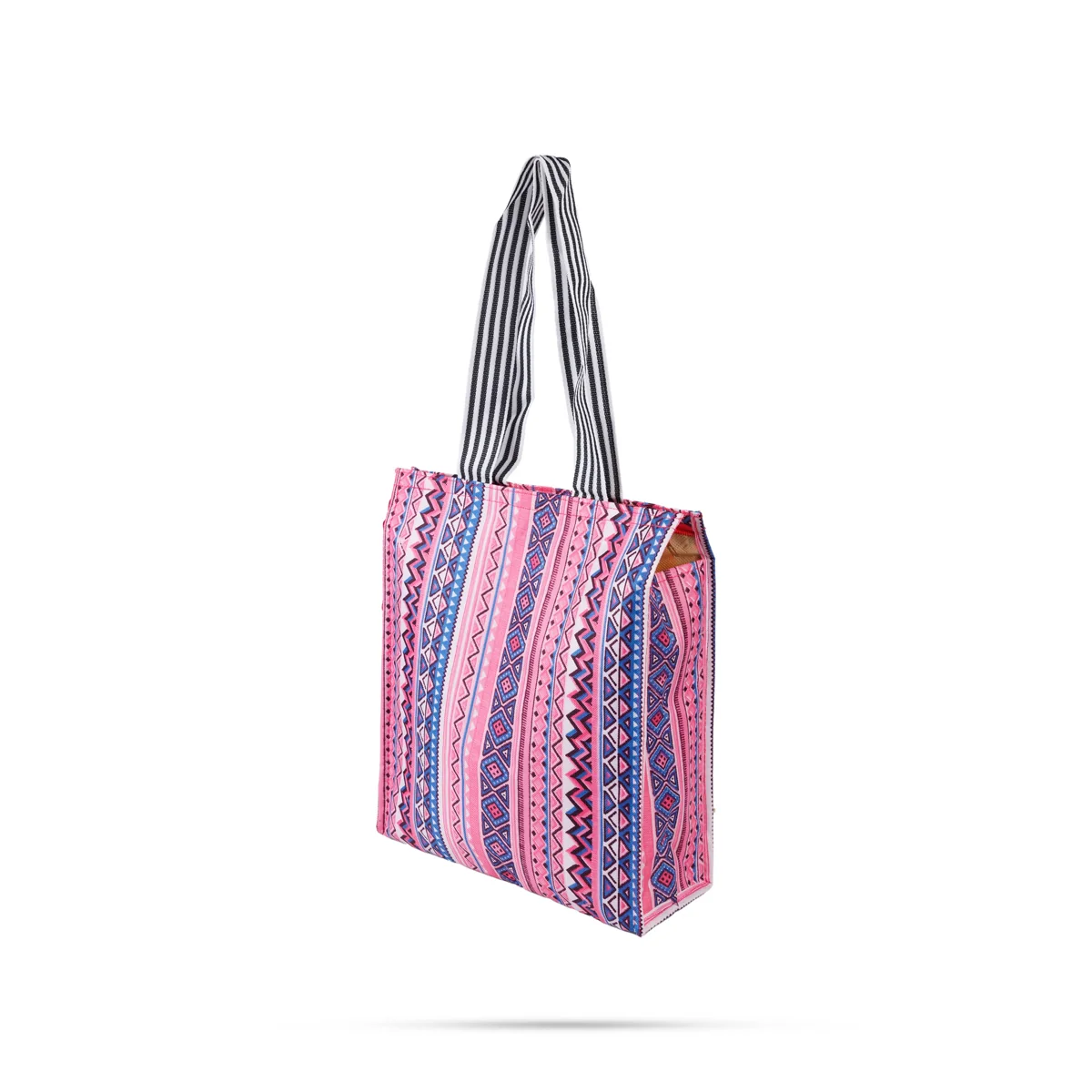 Shopping Bag With Zip - 11 X 10 X 3.5 Inches | Hand Bag/ Gift Bag For Daily Shopping And Return Gifts - Image 2