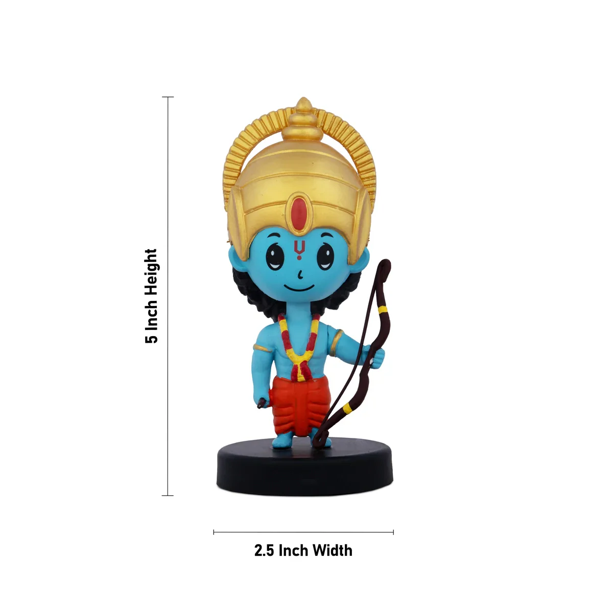 Shree Ram Bobblehead Idol - 5 x 2.5 Inches | Bobblehead Ram Statue for Car Dashboard Decor - Image 6