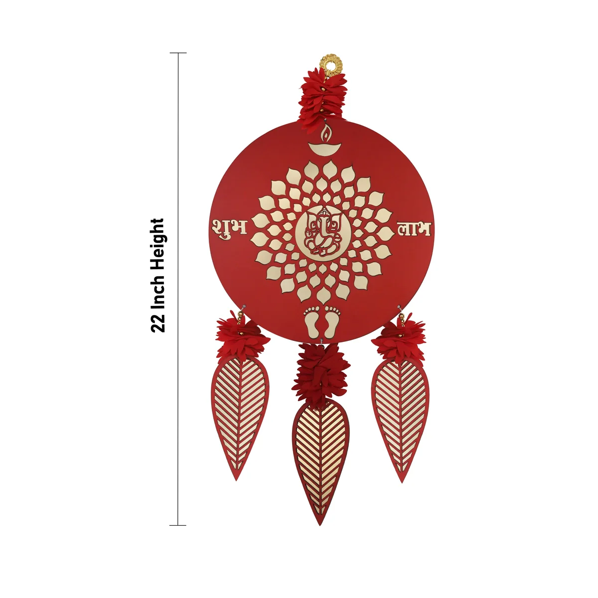 Shubh Labh Ganesh Door Hanging - 22 Inches | Decorative Wall Hanging with Auspicious Motif for Home Entrance - Image 3