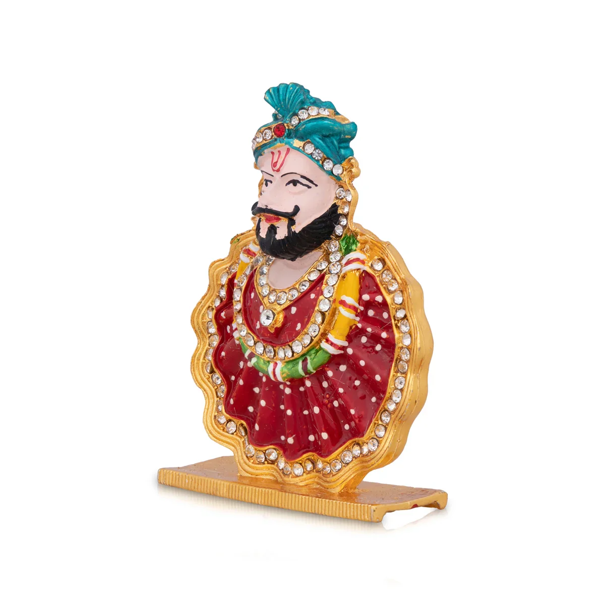 Shyam Baba Murti - 3 x 2 Inches | Shyam Baba Statue/ Shyam Baba Idol for Pooja - Image 3