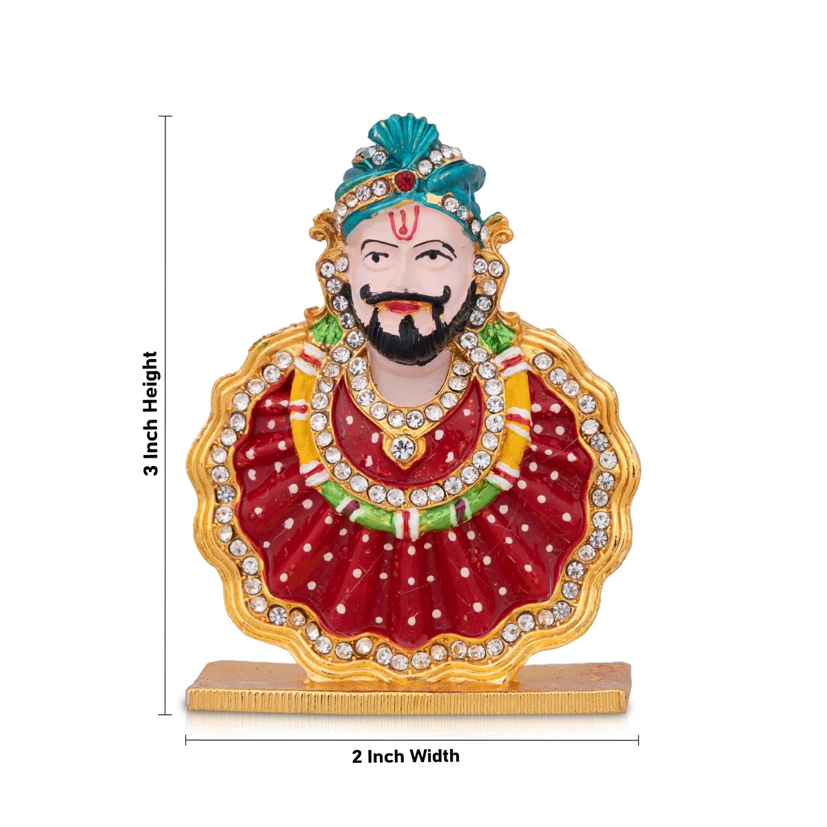 Shyam Baba Murti - 3 x 2 Inches | Shyam Baba Statue/ Shyam Baba Idol for Pooja - Image 5