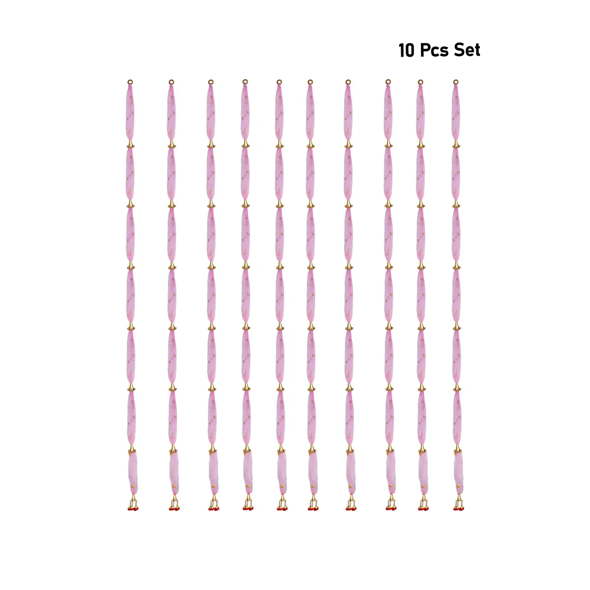Side Toran - 69 Inches | Net Thoranam/ 10 Pcs Set/ Door Hanging Toran for Home Entrance Decor - Image 4