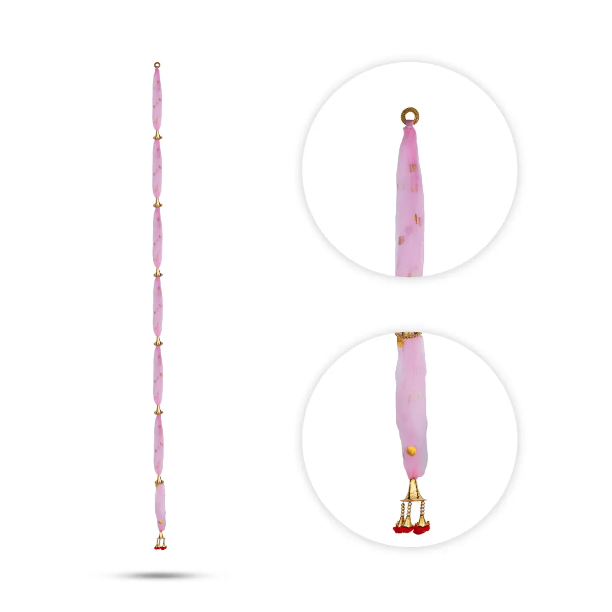 Side Toran - 69 Inches | Net Thoranam/ 10 Pcs Set/ Door Hanging Toran for Home Entrance Decor - Image 7