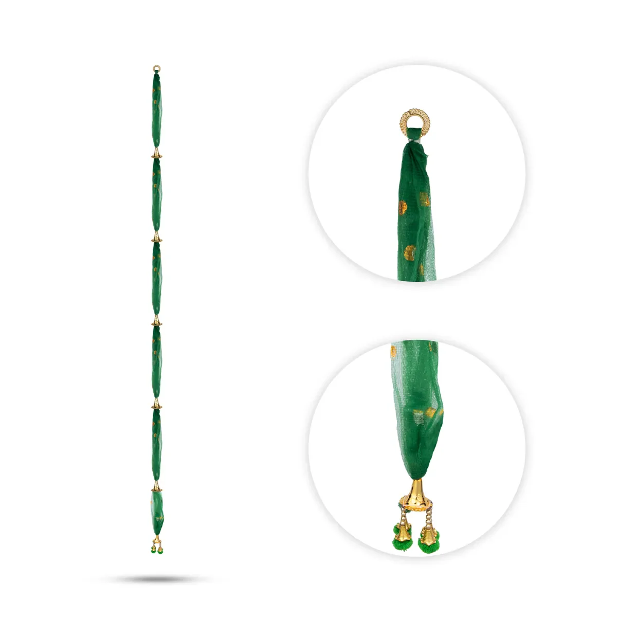 Side Toran - 69 Inches | Net Thoranam/ 10 Pcs Set/ Door Hanging Toran for Home Entrance Decor - Image 8