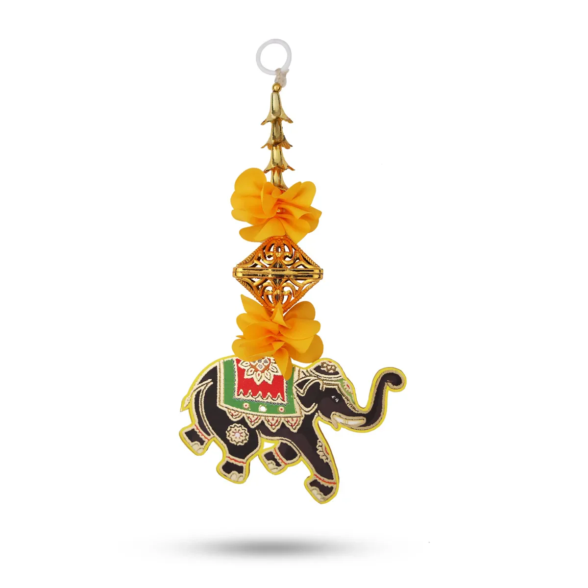 Side Toran Pair - 10 Inches | Elephant Design Thoranam/ Decorative Door Hanging Bandanwar For Home Entrance - Image 2