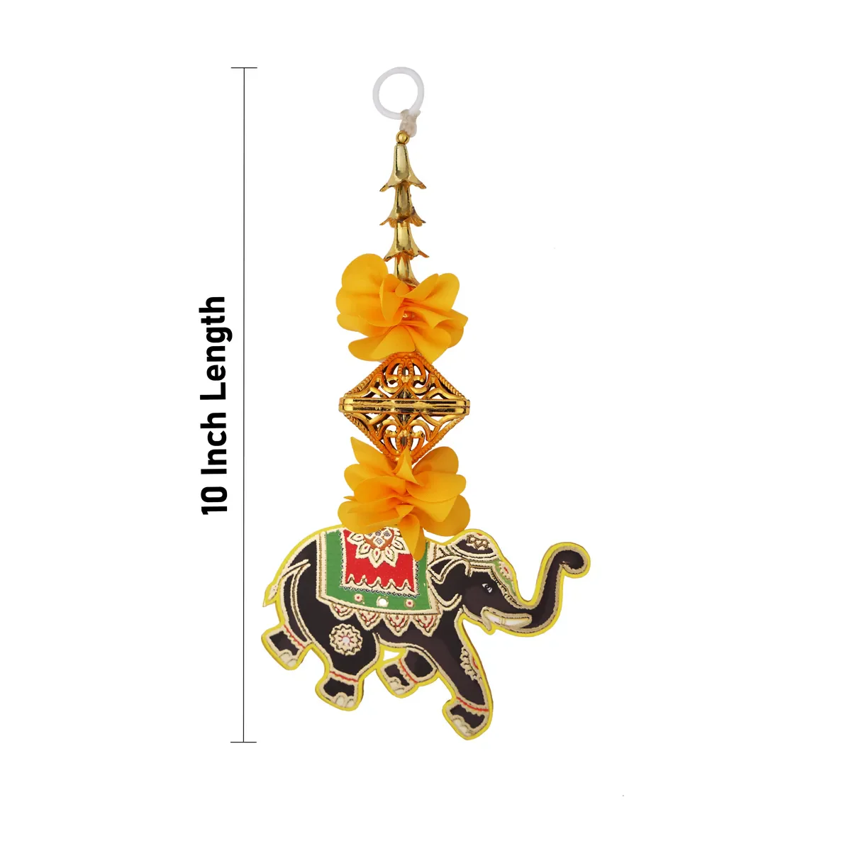 Side Toran Pair - 10 Inches | Elephant Design Thoranam/ Decorative Door Hanging Bandanwar For Home Entrance - Image 4
