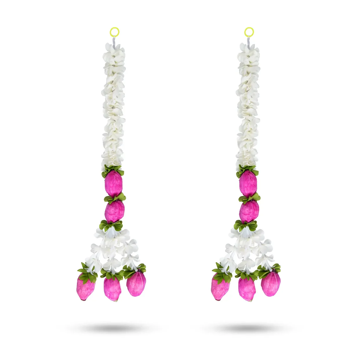 Side Toran Pair - 20 Inches | Flower Design Thoranam/ Decorative Door Hanging Bandhanwar For Pooja Decor