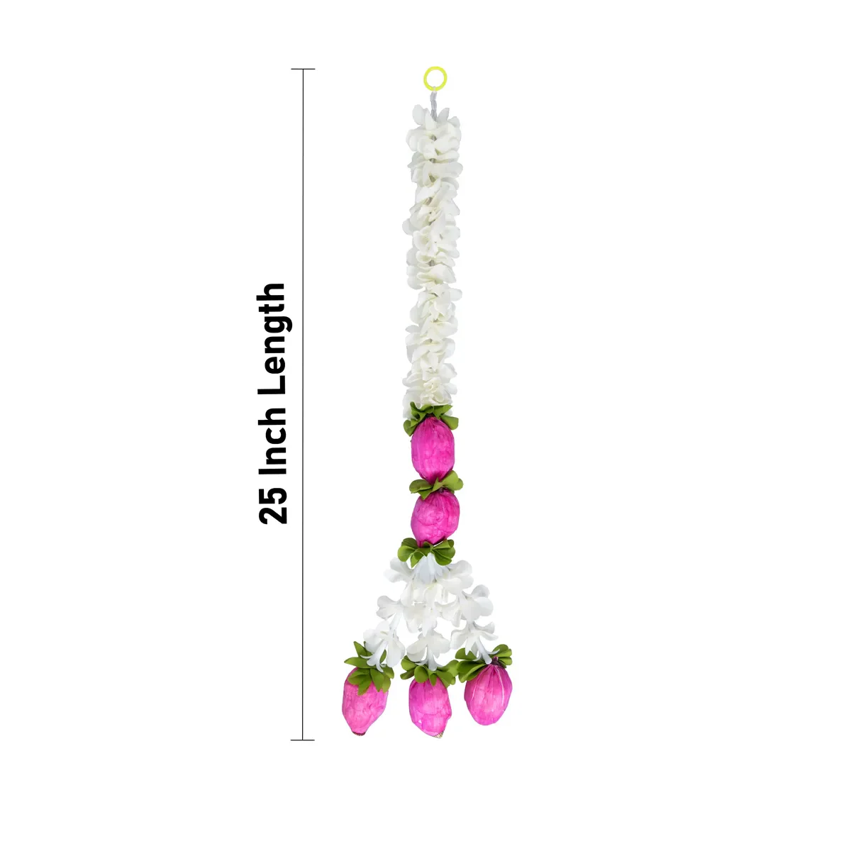 Side Toran Pair - 20 Inches | Flower Design Thoranam/ Decorative Door Hanging Bandhanwar For Pooja Decor - Image 3