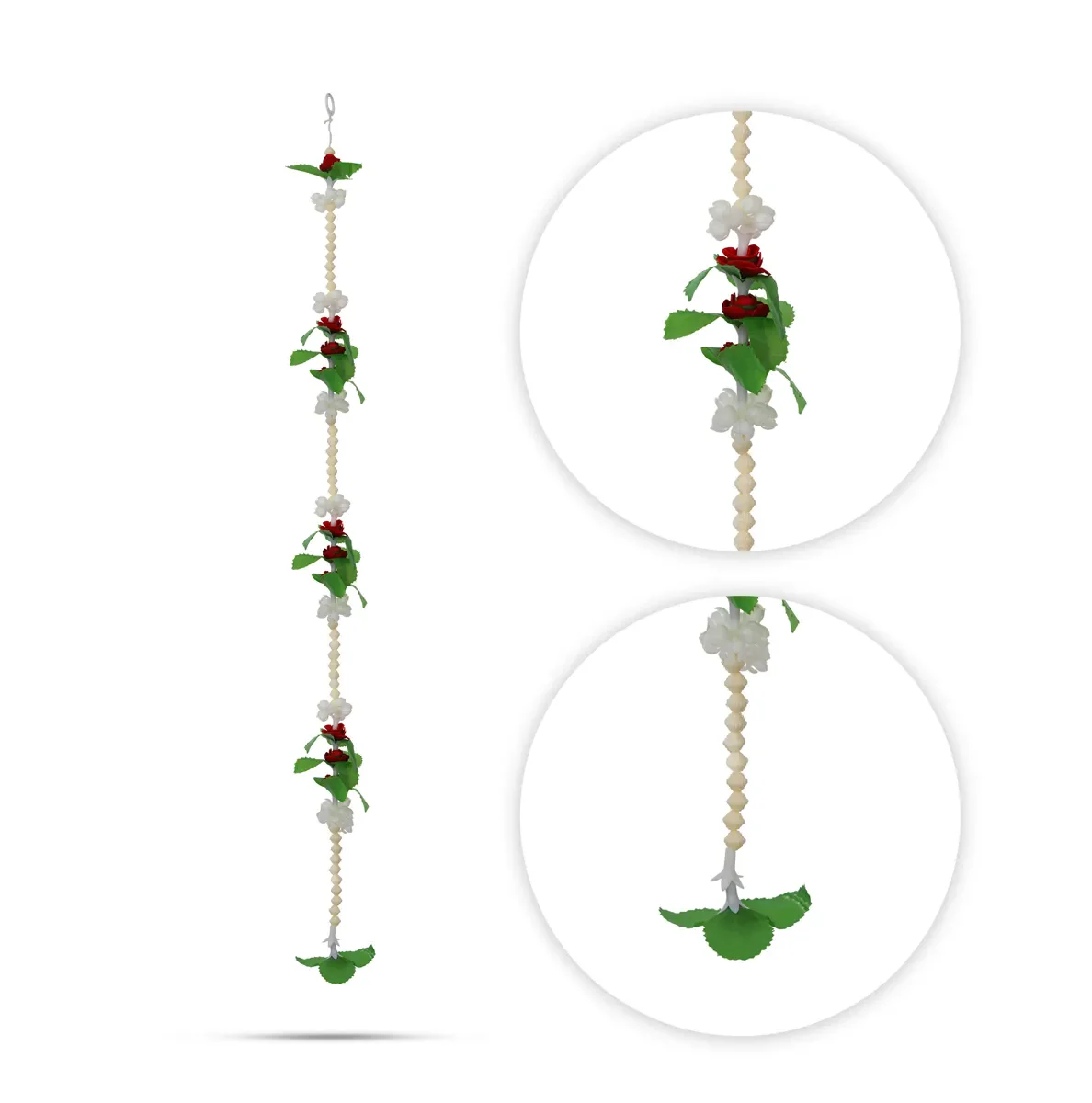 Side Toran Pair - 33 Inches | Artificial Flower Thoranam/ Door Hanging Bandanwar For Home Entrance Decor - Image 2