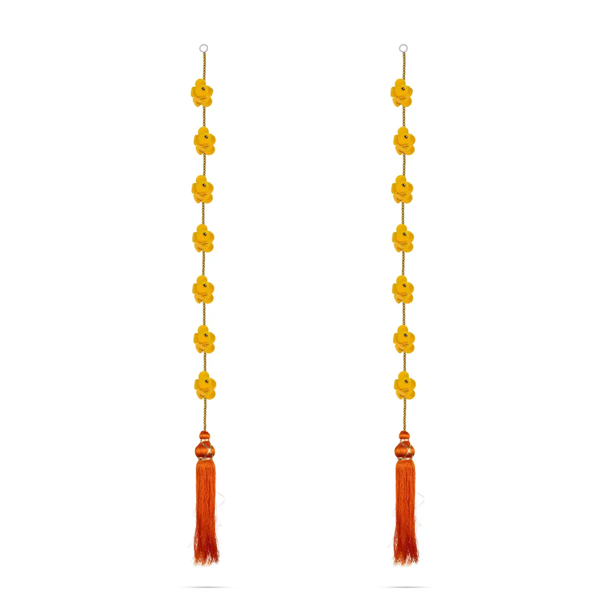 Side Toran Pair - 39 Inches | Decorative Flower Thoranam/ Bandanwar Door Hanging For Auspicious Decor